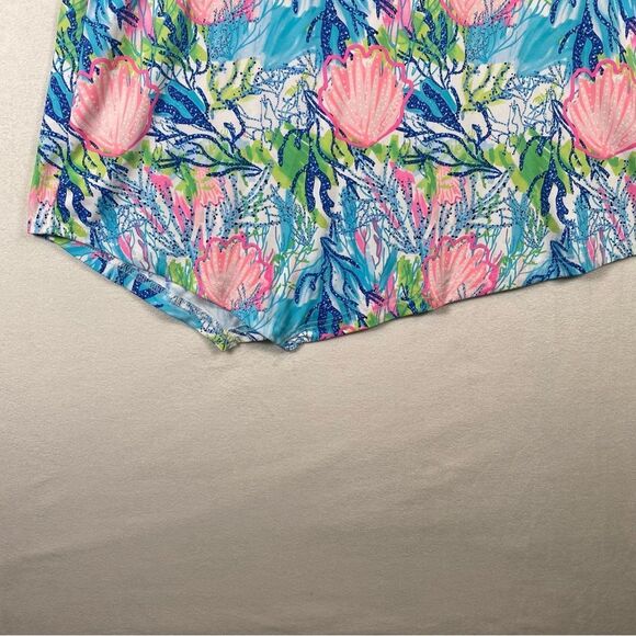 Lulu-B Comfy Clothing Colorful Seashell Beach Asymmetrical Top Size XL - Picture 7 of 10